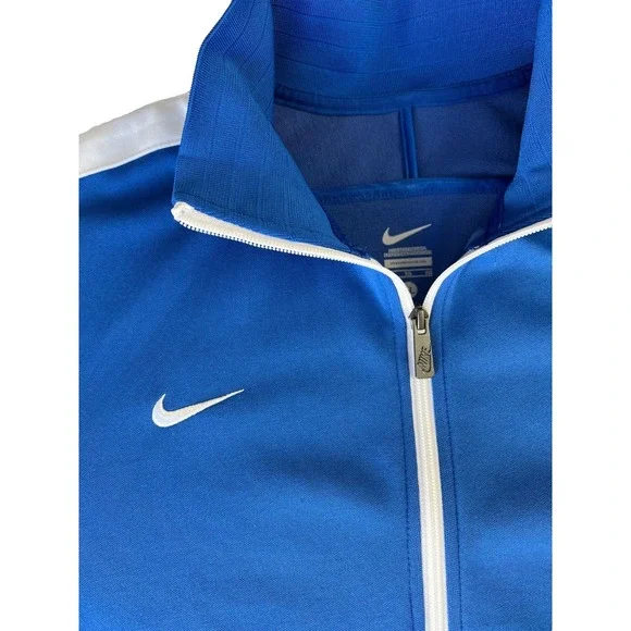 Nike Mens Track Suit Zip Up Jacket Royal Blue Large Athletic Polyester Top N98